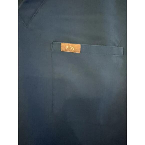 Figs Medical Top Shirt Blue Size Small V neck Short Sleeves Pocket - Picture 2 of 8